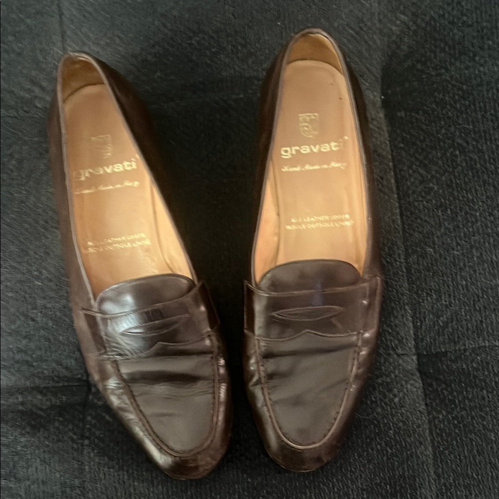 Women's Brown Leather Loafers Gravati